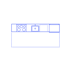 Layouts Kitchens Galley Single Row Kitchen Sketch Svg Vector, Free Vectors File